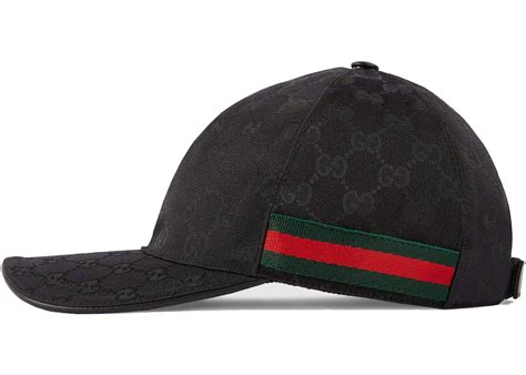 ORIGINAL GG CANVAS BASEBALL HAT WITH WEB BLACK